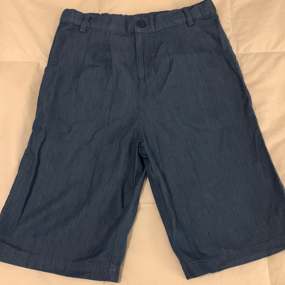 Girls baggy Bermuda pants with adjustable waist